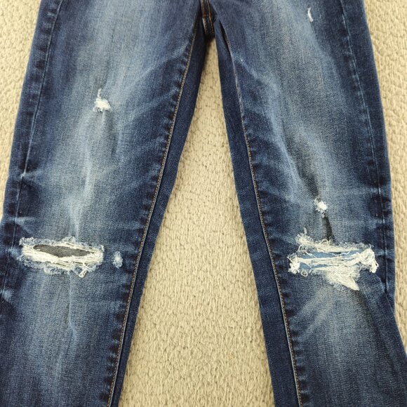 American Eagle Jeans Womens 2 Blue Highest Rise Jegging Distressed Super Stretch - Picture 3 of 16